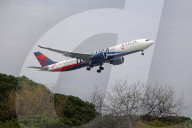 Delta Airbus A330 Team USA livery taking off from Barcelona