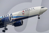 Delta Airbus A330 Team USA livery taking off from Barcelona