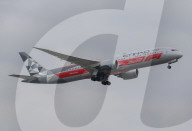 Etihad Boeing 787 Abu Dhabi Grand Prix 2025 livery taking off from Barcelona