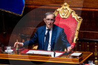  Italian Prime Minister Giorgia Meloni Addresses The Italian Senate Ahead Of The European Union Leader's Summit