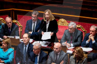  Italian Prime Minister Giorgia Meloni Addresses The Italian Senate Ahead Of The European Union Leader's Summit