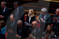  Italian Prime Minister Giorgia Meloni Addresses The Italian Senate Ahead Of The European Union Leader's Summit