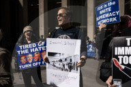 Demonstrators Protest Outside Of Fox Headquarters