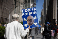 Demonstrators Protest Outside Of Fox Headquarters