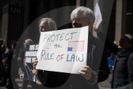 Demonstrators Protest Outside Of Fox Headquarters