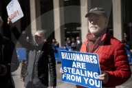 Demonstrators Protest Outside Of Fox Headquarters
