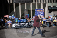 Demonstrators Protest Outside Of Fox Headquarters