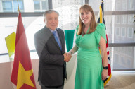 Deputy Prime Minister Angela Rayner welcomes the First Deputy Prime Minister of Vietnam to Westminster