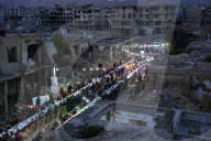 A Communal Iftar In The Devastated Jobar Neighborhood In Damascus