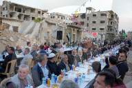 A Communal Iftar In The Devastated Jobar Neighborhood In Damascus