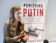 Exclusive Foreign Press Association briefing with Stephanie Baker on her topical book Punishing Putin at Bloomberg HQ, London, UK. 