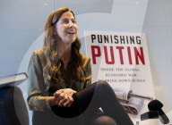 Exclusive Foreign Press Association briefing with Stephanie Baker on her topical book Punishing Putin at Bloomberg HQ, London, UK. 