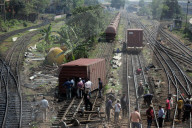 Train Derails In Dhaka