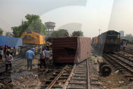 Train Derails In Dhaka