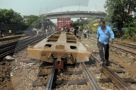 Train Derails In Dhaka