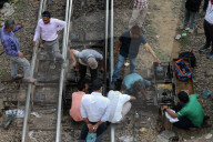 Train Derails In Dhaka