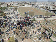 Crowds Of Syrians Mourn The Victims Of Israeli Airstrikes In Daraa.