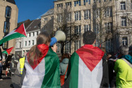 Pro Palestinian Activists Demostrate Against Israel Breaking Ceasefire And Airstrike In Gaza In Bonn