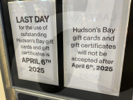 Hudson's Bay Announces Liquidation And Nationwide Store Closures
