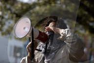 Pro Palestinian Demonstration Outside Israeli Consulate 