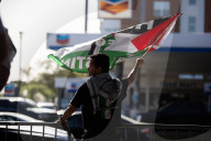 Pro Palestinian Demonstration Outside Israeli Consulate 