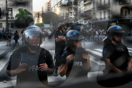 Retirees Protest At The National Congress In Buenos Aires, Argentina