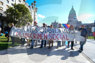 Retirees Protest At The National Congress In Buenos Aires, Argentina