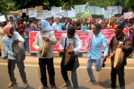 India  Tribal People Protest
