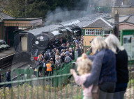 Canadian Pacific steam locomotive restored in Alresford, UK.