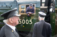 Canadian Pacific steam locomotive restored in Alresford, UK.