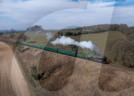 Canadian Pacific steam locomotive restored in Ropley, UK.
