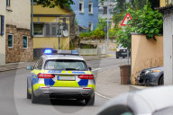 German Police Car On Duty