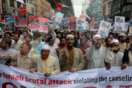 Protest In Dhaka Against Attacks On Palestine