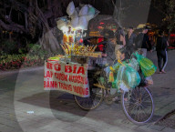 Nighttime Street Food Scene By Hoan Kiem Lake