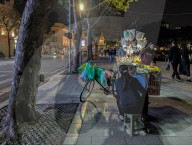 Nighttime Street Food Scene By Hoan Kiem Lake