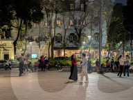 Nighttime Social Dancing In The Vietnamese Capital Of Hanoi