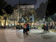 Nighttime Social Dancing In The Vietnamese Capital Of Hanoi