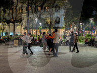 Nighttime Social Dancing In The Vietnamese Capital Of Hanoi