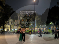 Nighttime Social Dancing In The Vietnamese Capital Of Hanoi