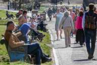 Londoners Enjoy the Sunshine