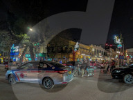Road Traffic At Night In Hanoi