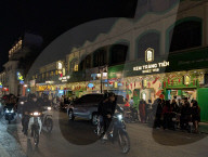Road Traffic At Night In Hanoi