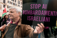 Pro-Palestinian Demonstrators In Rome Protest Israel's Renewed Bombing Campaign Against Gaza