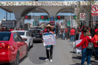 Teachers Protest At The International Bridge In Ciudad Juárez