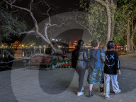Night Stroll By Hoan Kiem Lake In Hanoi