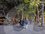 Night Stroll By Hoan Kiem Lake In Hanoi