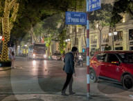 Nighttime Street Scene In Hanoi