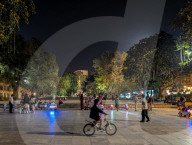 Nighttime Leisure At Ly Thai To Square In Hanoi