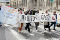 Protesters From The Cultural Sector In Lyon