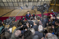 Press conferencies after EU Summit on defence spendings at European Council headquarters in Brussels, Belgium.